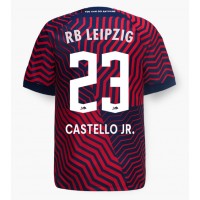 RB Leipzig Castello Lukeba #23 Vonkajší futbalový dres 2023-24 Krátky Rukáv